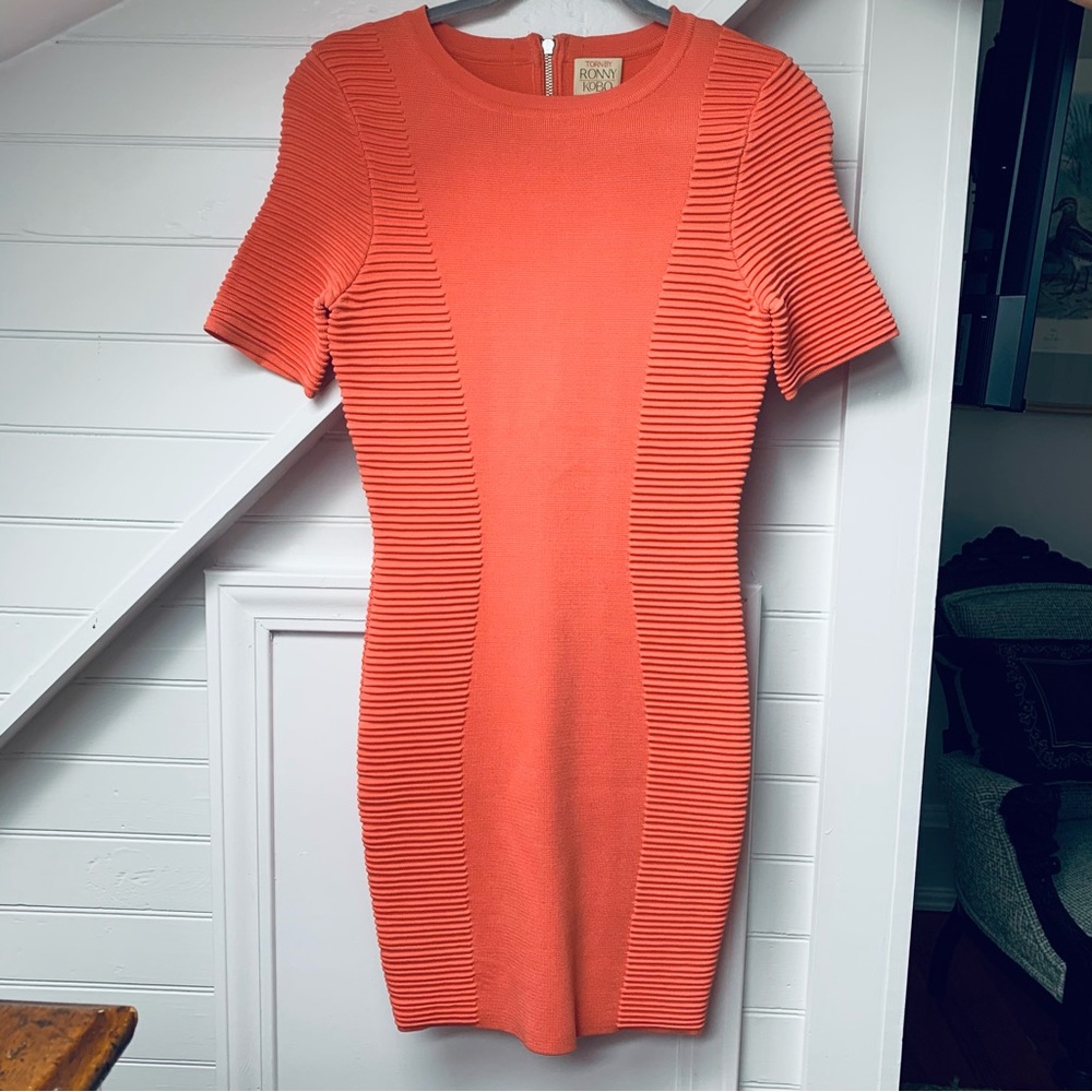 NWOT Torn by Ronny Kobo Bodycon Dress in Peach Pink
